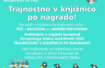 Trajnostno v knjižnico po nagrado!