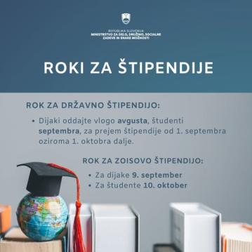Roki oddaje vlog za štipendije