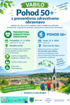 Pohod 50+ s preventivno zdravstveno obravnavo